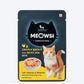 Meowsi by HUFT Chicken Breast with Quail Egg p¢t© Cat Wet Food, 80 gm, grain-free, with vitamins and minerals.