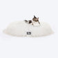 HUFT Furry Bliss Cuddle Bed For Cat & Puppy - White - Heads Up For Tails