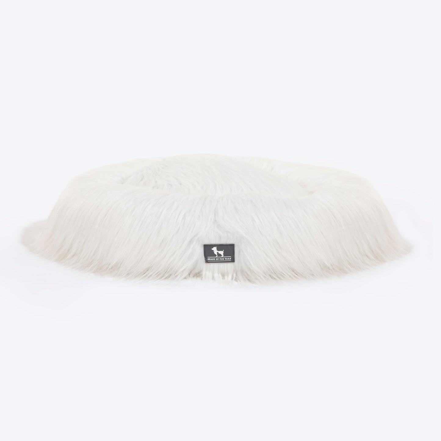 HUFT Furry Bliss Cuddle Bed For Cat & Puppy - White - Heads Up For Tails