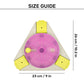 HUFT Triangle Toss Interactive Toy For Dog - Pink - Heads Up For Tails