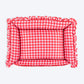 HUFT Berrylicious Lounger Bed For Dog - Red and Pink - Heads Up For Tails