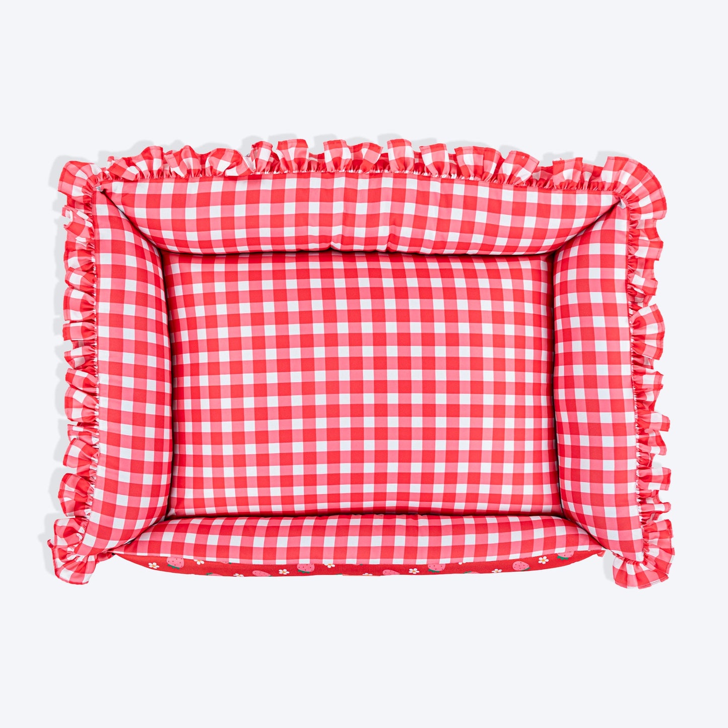 HUFT Berrylicious Lounger Bed For Dog - Red and Pink - Heads Up For Tails