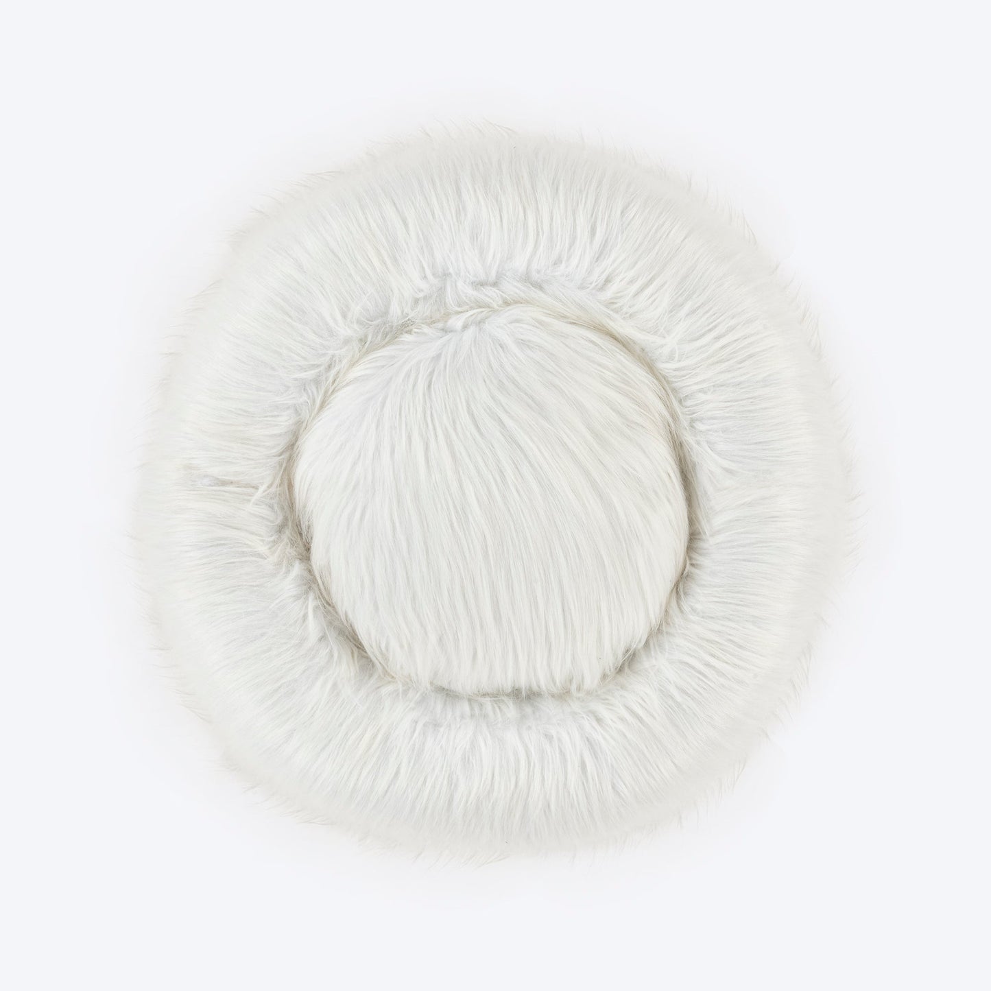 HUFT Furry Bliss Cuddle Bed For Cat & Puppy - White - Heads Up For Tails