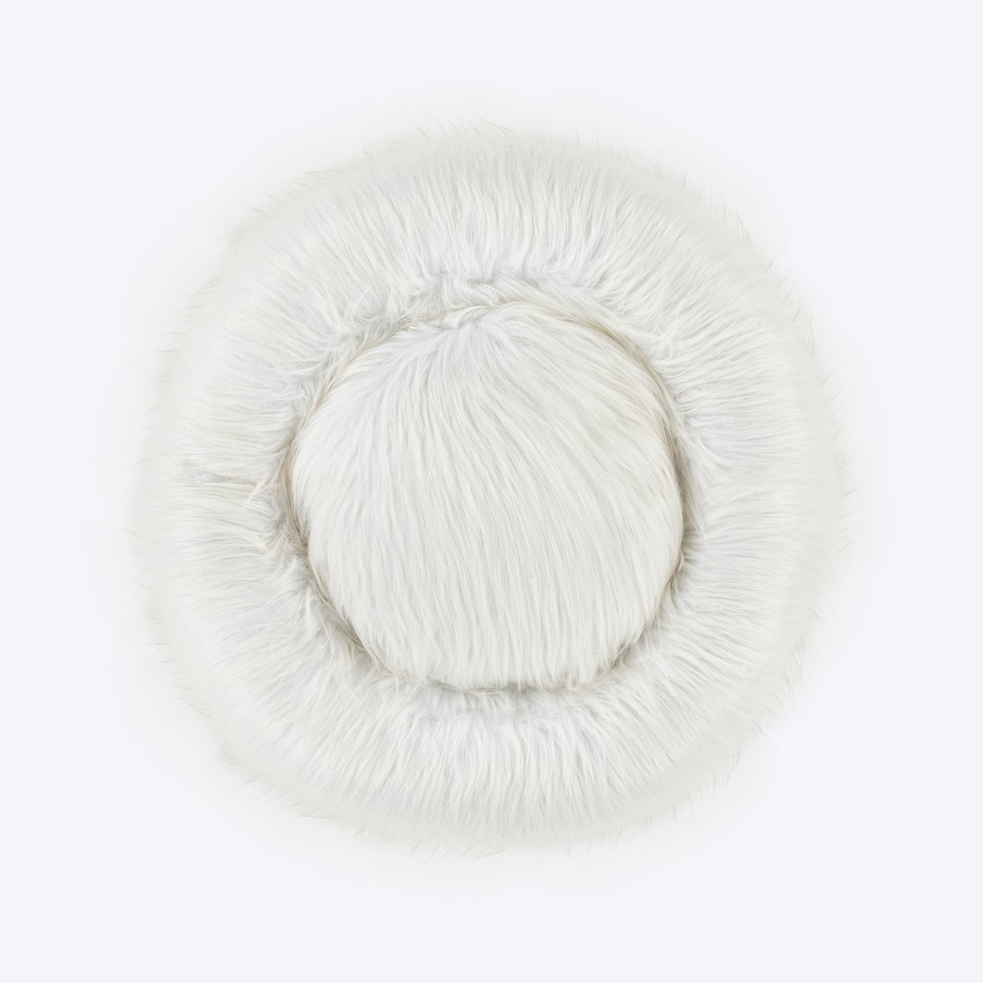 HUFT Furry Bliss Cuddle Bed For Cat & Puppy - White - Heads Up For Tails