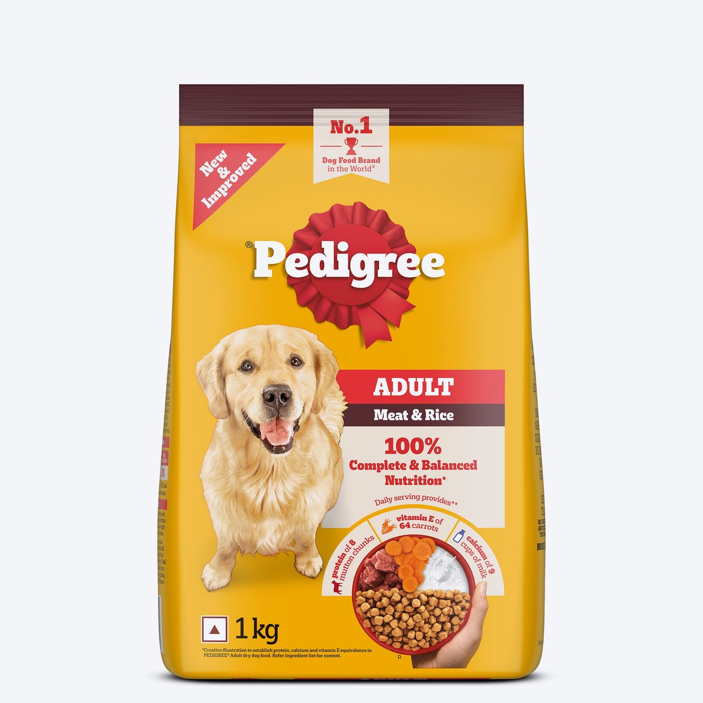 Pedigree Meat & Rice Dry Food For Adult Dog