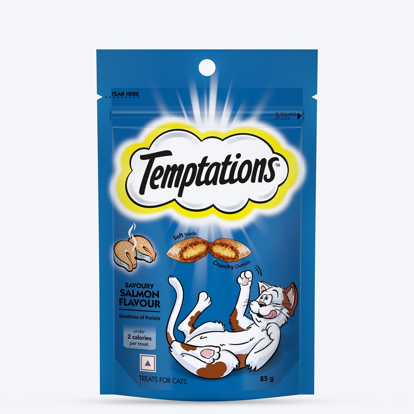 Temptations Cat Treat Savoury Salmon Flavour - 85g - Heads Up For Tails