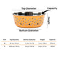 HUFT Doodle Tails Printed Steel Bowl For Dog - Yellow - Heads Up For Tails