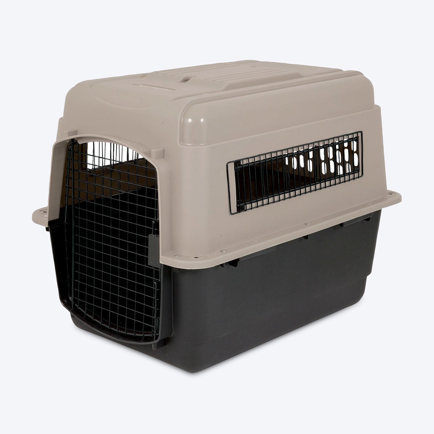 Petmate Ultra Vari Kennel For Dog & Cat - Taupe & Black - 21x16x15 inch - Heads Up For Tails