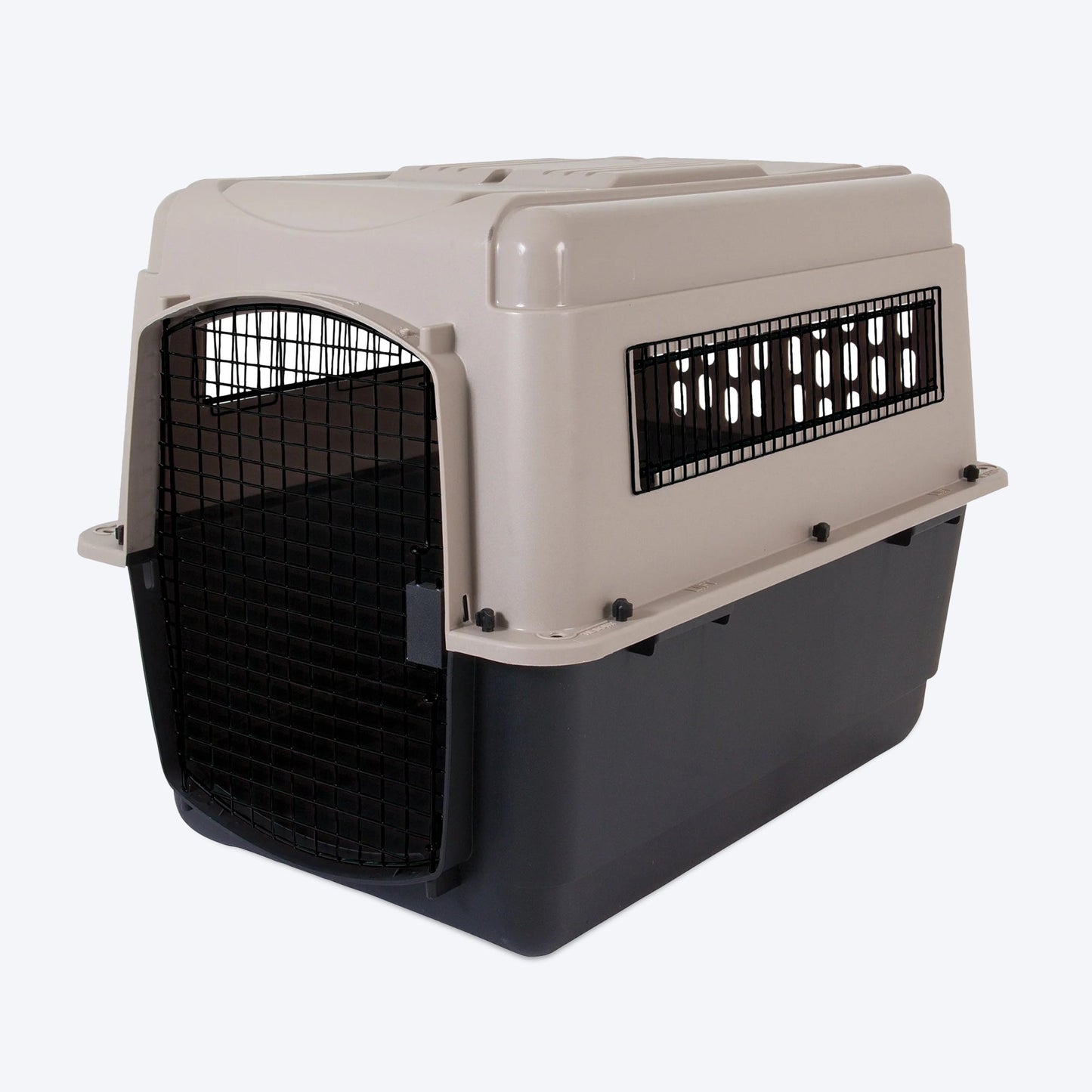 Petmate Ultra Vari Kennel For Dog & Cat - Taupe & Black - 21x16x15 inch - Heads Up For Tails