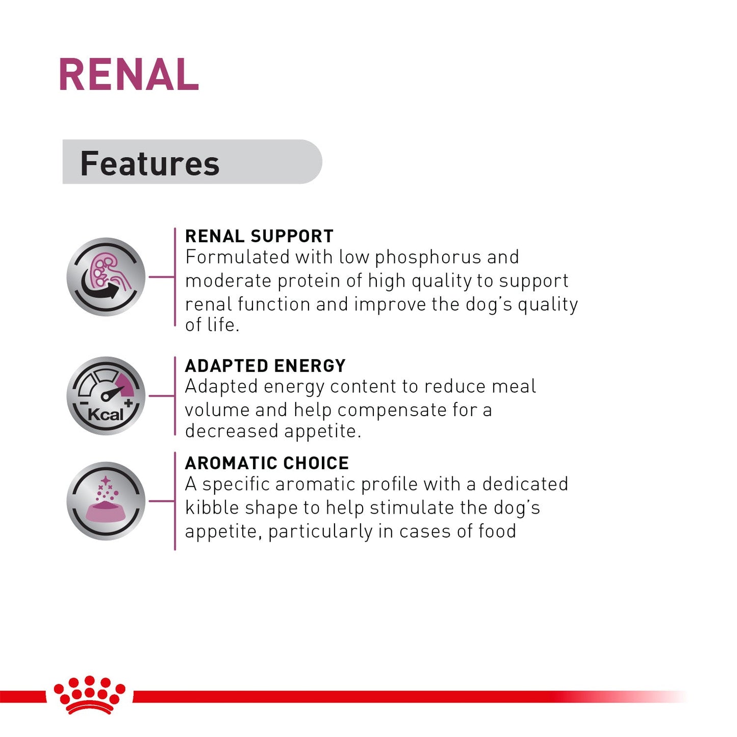 Royal Canin Veterinary Diet Renal Support Dry Food For Dog - 2 Kg - Heads Up For Tails