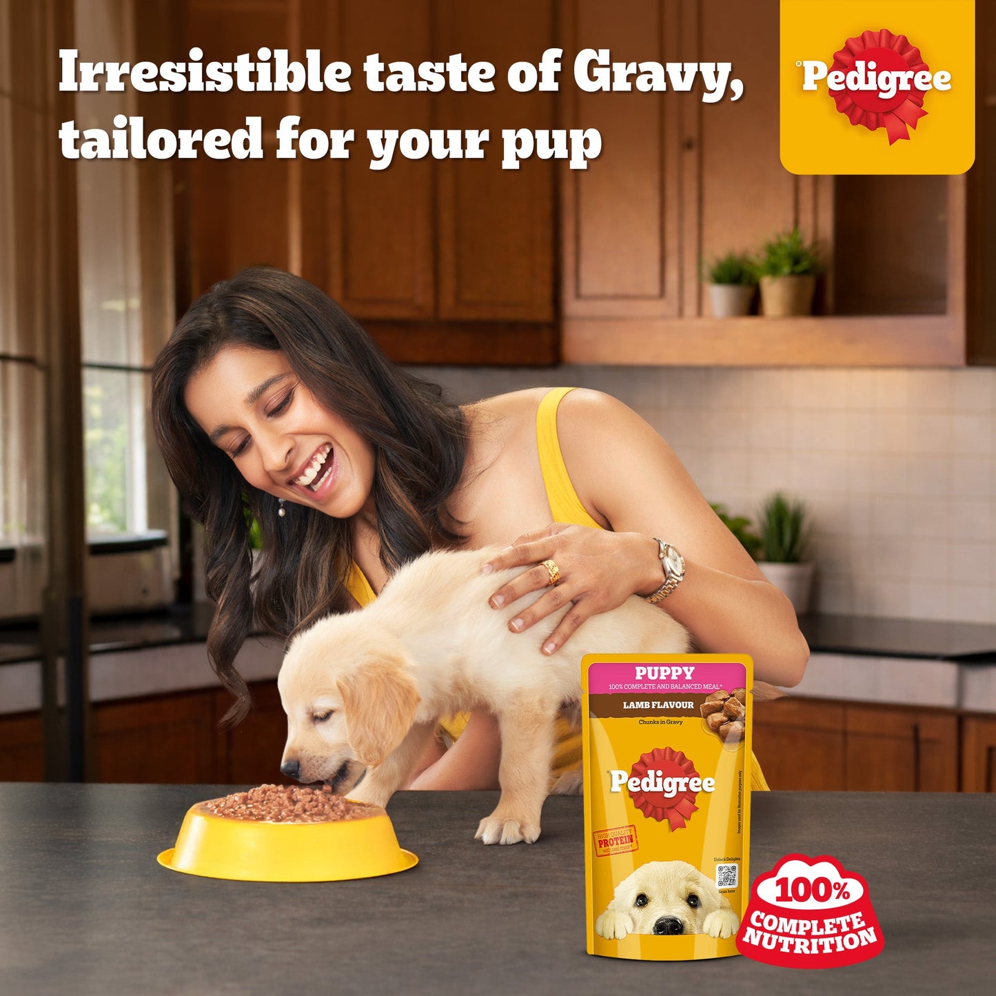 Pedigree Lamb Flavour Chunks In Gravy Puppy Wet Dog Food - 130 g
