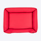 HUFT Teddy Classic Lounger Bed For Dog - Red - Heads Up For Tails