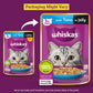 Whiskas Tuna in Jelly  (1+ Years) Wet Food For Adult Cat - 80 gm Pack - Heads Up For Tails