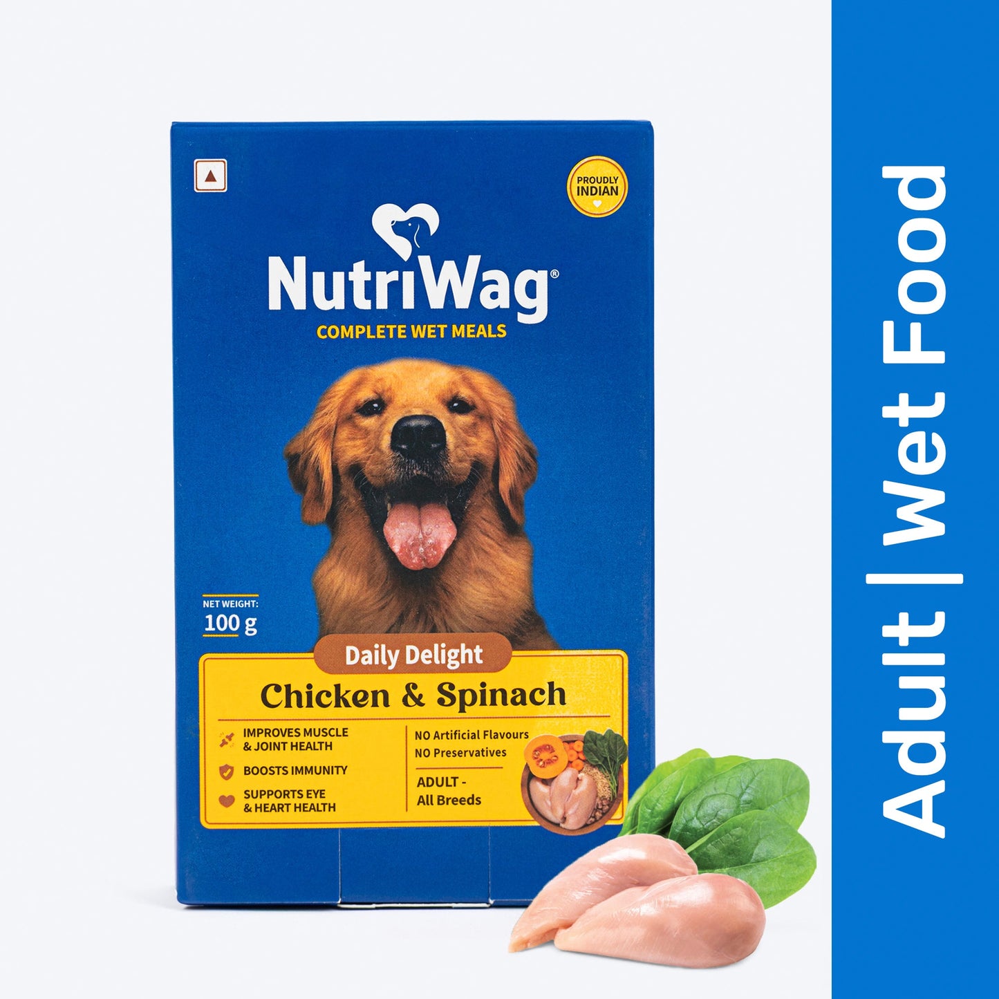 NutriWag Complete Wet Meals With Chicken, Rice & Spinach For Dog