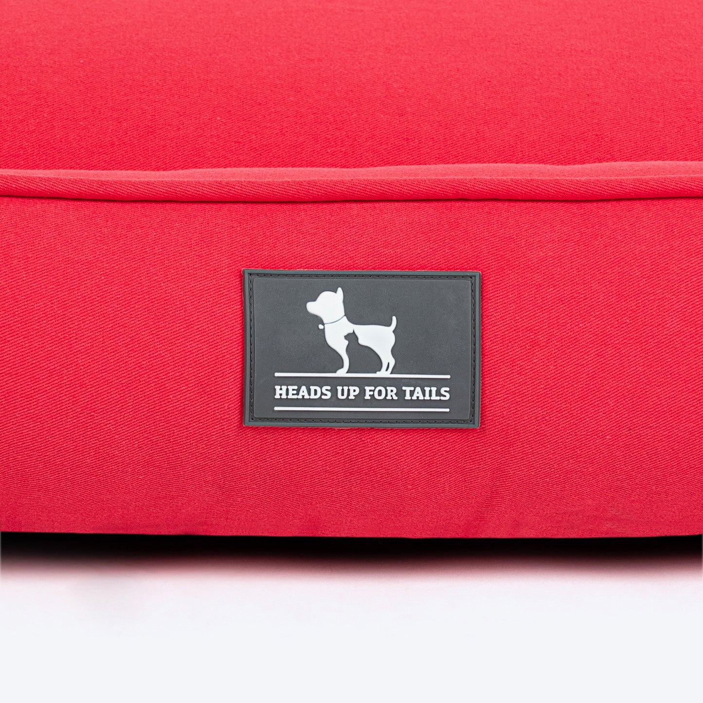HUFT Teddy Classic Lounger Bed For Dog - Red - Heads Up For Tails