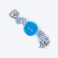 TLC Ball & 2 Knots Rope Toy For Dog - Navy & White - Heads Up For Tails