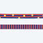 HUFT Playstripes Leash For Dog - Rust & Navy - Heads Up For Tails