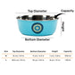 HUFT Evil Eye Printed Steel Bowl For Dog - Blue - Heads Up For Tails