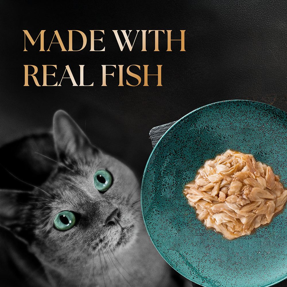 Sheba Deluxe Premium (1+ Years) Tuna Fillets in Jelly Adult Wet Cat Food - 85 g - Pack - Heads Up For Tails