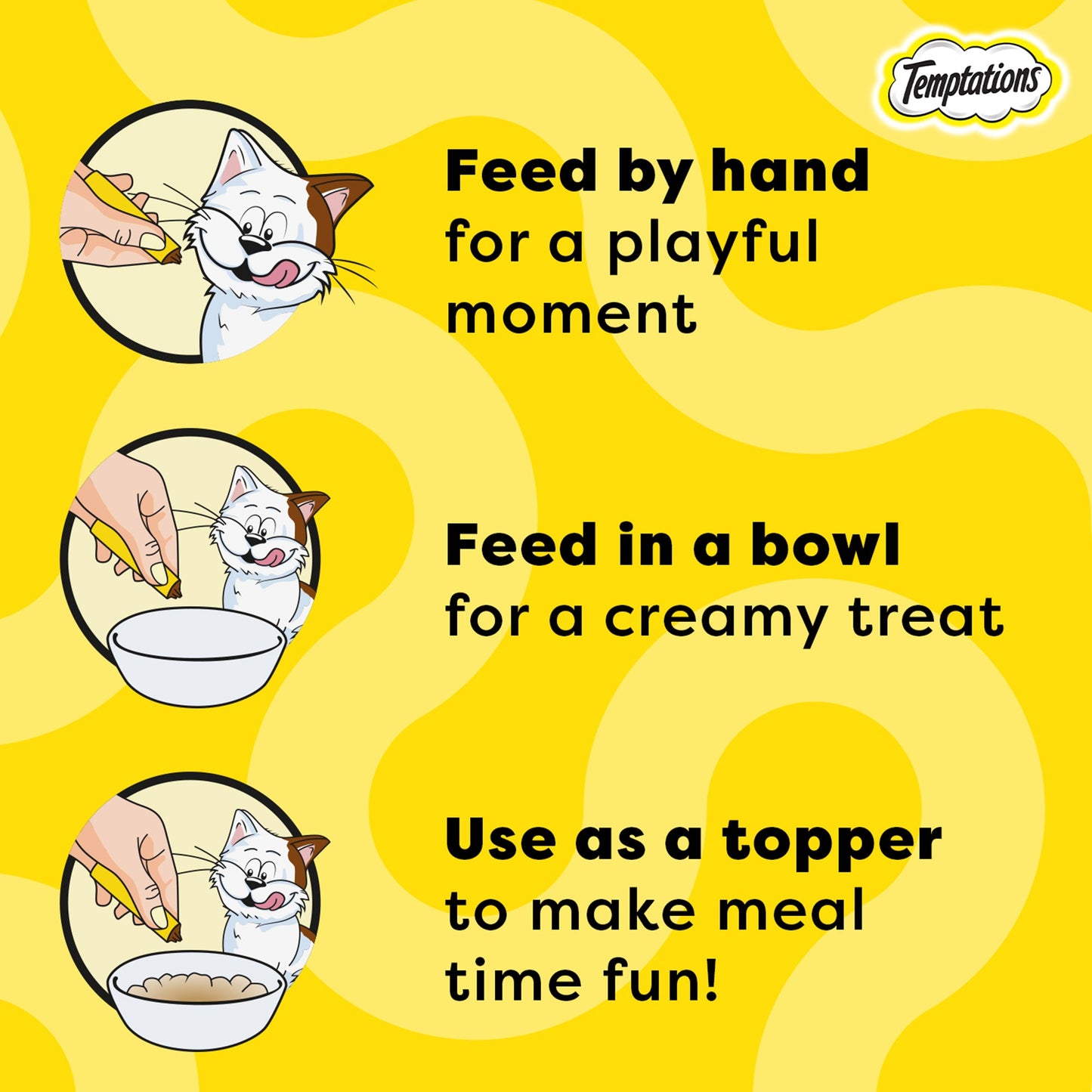 Temptations Creamy Purrrr-ee Cat Treats, Chicken & Tuna Flavour - 48 g (4 pieces) - Heads Up For Tails
