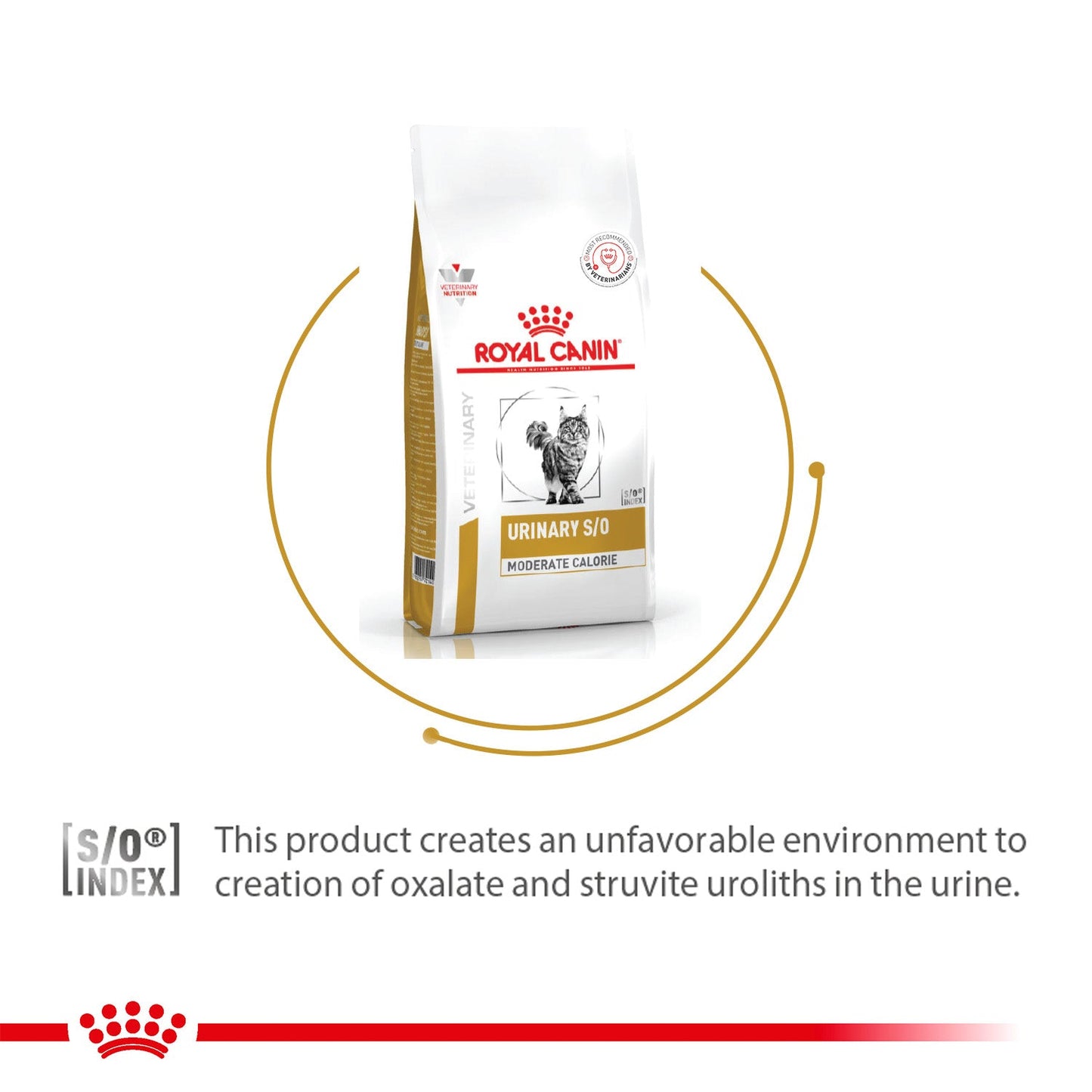 Royal Canin Veterinary Urinary S/O Moderate Calories Dry Food For Cat - 1.5 kg - Heads Up For Tails