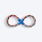 Trixie Tugger With Plastic Cross Rope Toy For Dogs - Assorted - 35 cm - Heads Up For Tails