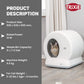 Trixie Self-Cleaning Litter Tray For Cat - White - 55.5 x 53 x 52 cm - Heads Up For Tails