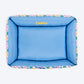 HUFT Personalised Bloomscape Lounger Bed For Dog - Blue - Heads Up For Tails