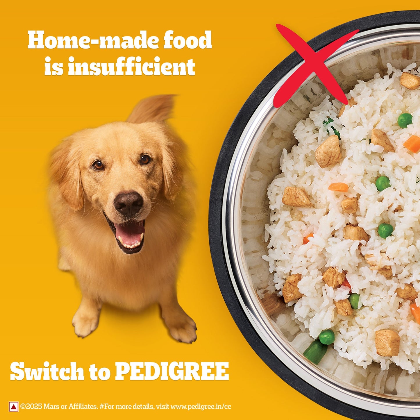 Pedigree Meat & Rice Dry Food For Adult Dog