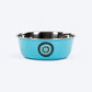 HUFT Evil Eye Printed Steel Bowl For Dog - Blue - Heads Up For Tails