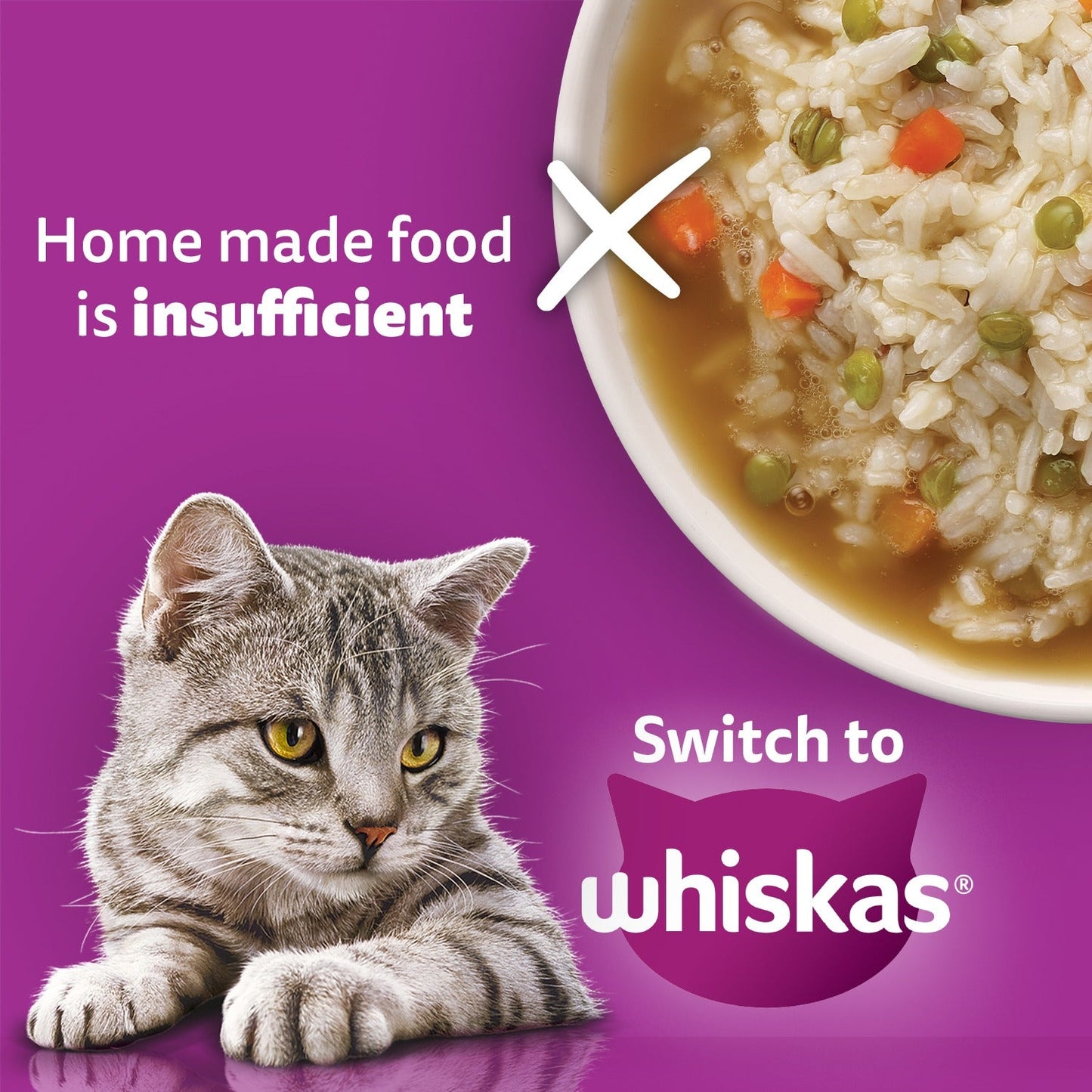 Whiskas Ocean Fish Wet Food For Adult Cat - 80 gm Pack - Heads Up For Tails