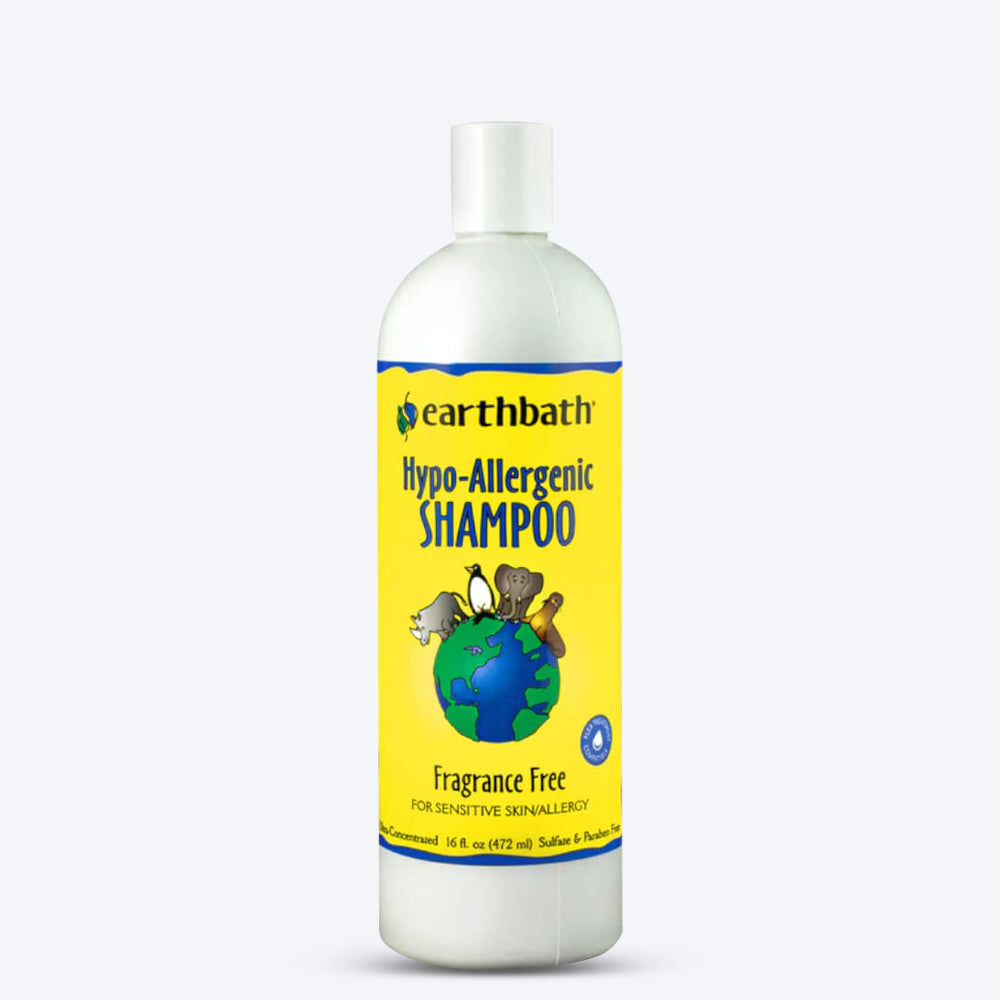 Earthbath Hypo-Allergenic Dog & Cat Shampoo (Fragrance free) - 472 ml - Heads Up For Tails