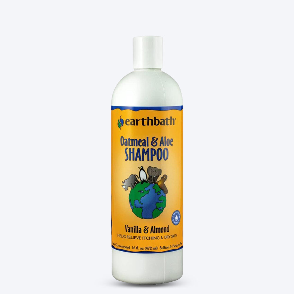 Earthbath Oatmeal & Aloe Dog & Cat Shampoo (Vanilla & Almond) - 472 ml - Heads Up For Tails