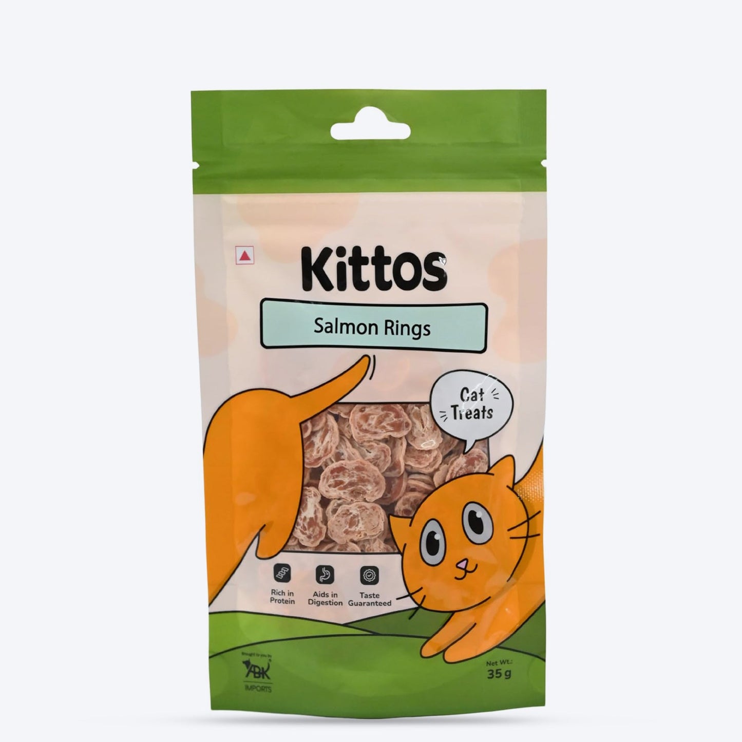 Kittos Purr-Fect Salmon Rings Cat Treats - 35 g - Heads Up For Tails