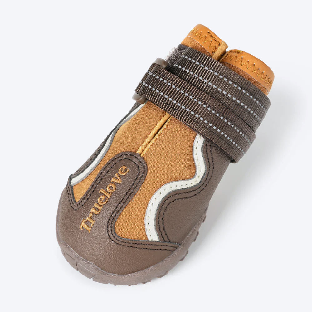 Truelove Waterproof With Reflective Straps Shoes For Dog - Pinecone & Glazed Ginger (Set of 4) - Heads Up For Tails