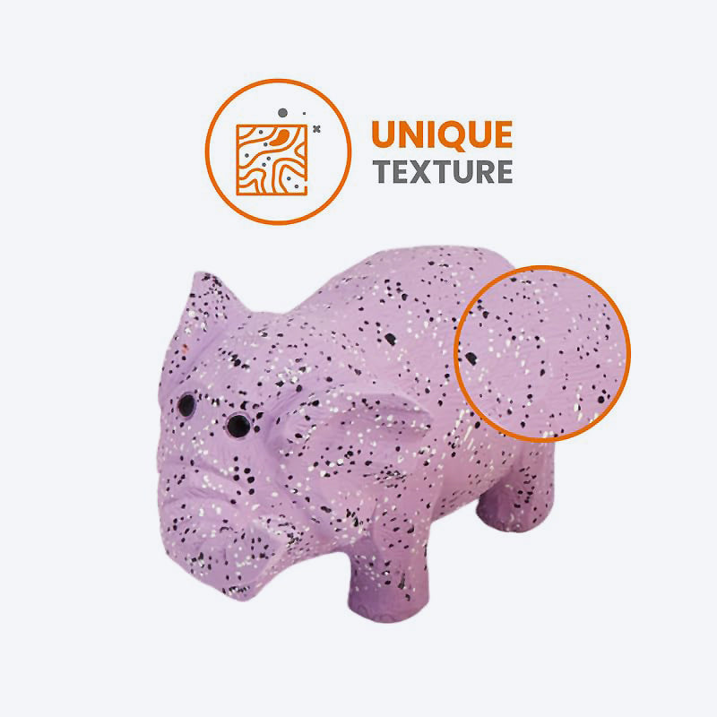 FOFOS Elephant Latex Squeaker Chew Toy For Dog - Purple - Heads Up For Tails