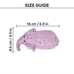 FOFOS Elephant Latex Squeaker Chew Toy For Dog - Purple - Heads Up For Tails