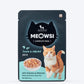 Meowsi by HUFT Tuna & Shrimp p¢t© Cat Wet Food, 80 gm, grain-free, with vitamins and minerals for balanced nutrition.