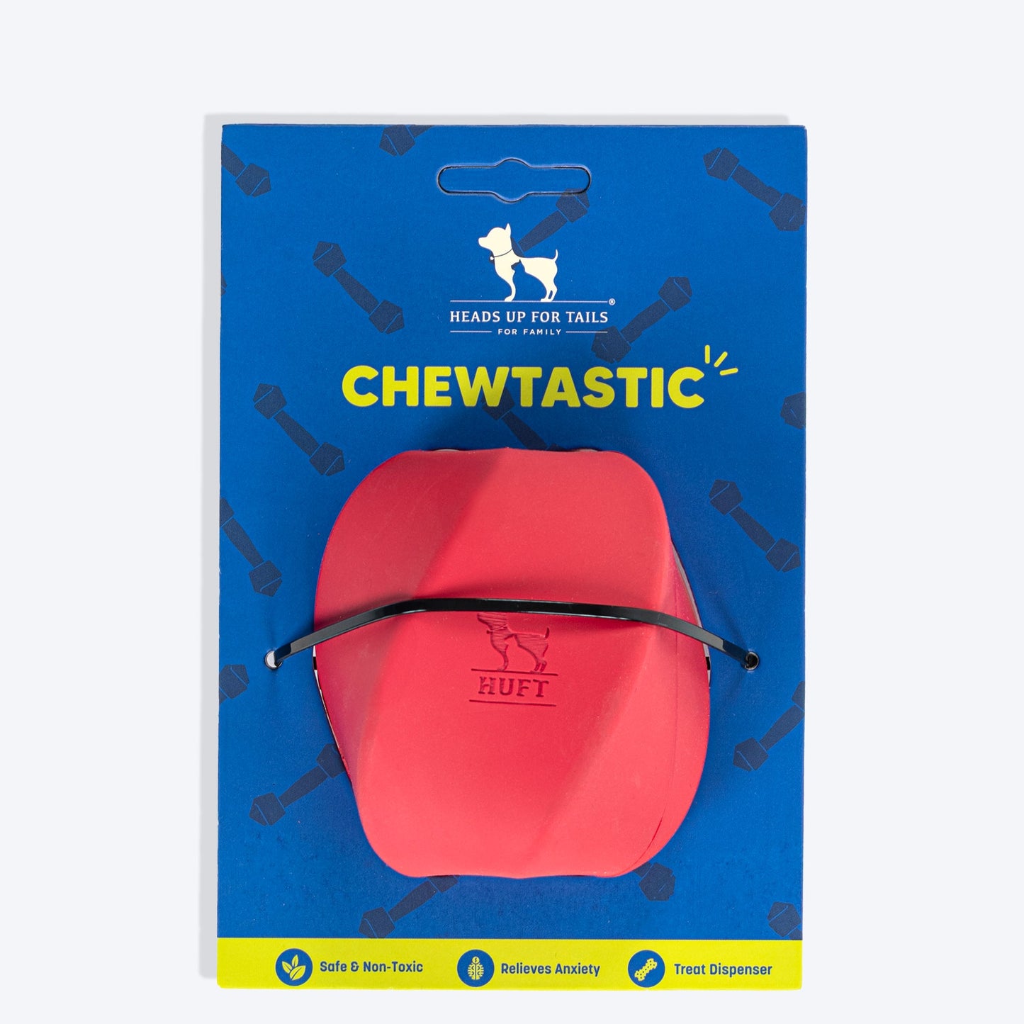 HUFT Chewtastic Treat Tumbler Chew Toy For Dog - Red - Heads Up For Tails