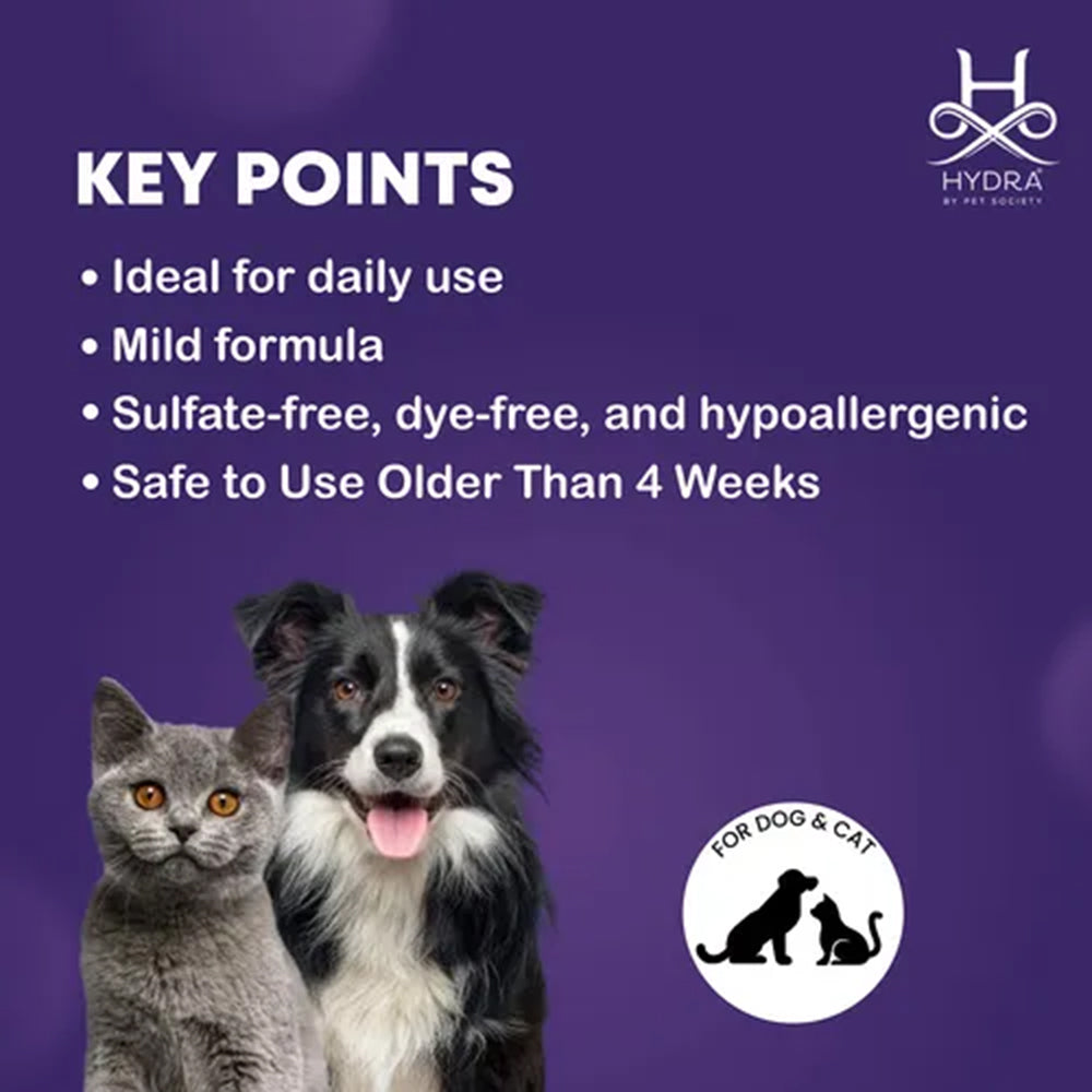 Hydra Groomers Extra Soft Ultra Gentle Face And Body Hypoallergenic Shampoo For Dog & Cat - 1 Ltr - Heads Up For Tails