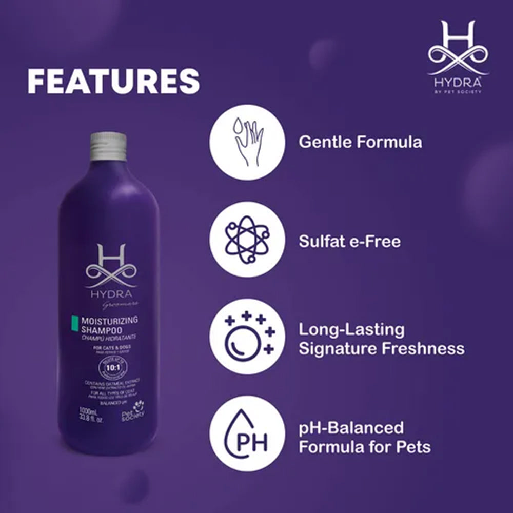 Hydra Groomers Extra Soft Ultra Gentle Face And Body Hypoallergenic Shampoo For Dog & Cat - 1 Ltr - Heads Up For Tails