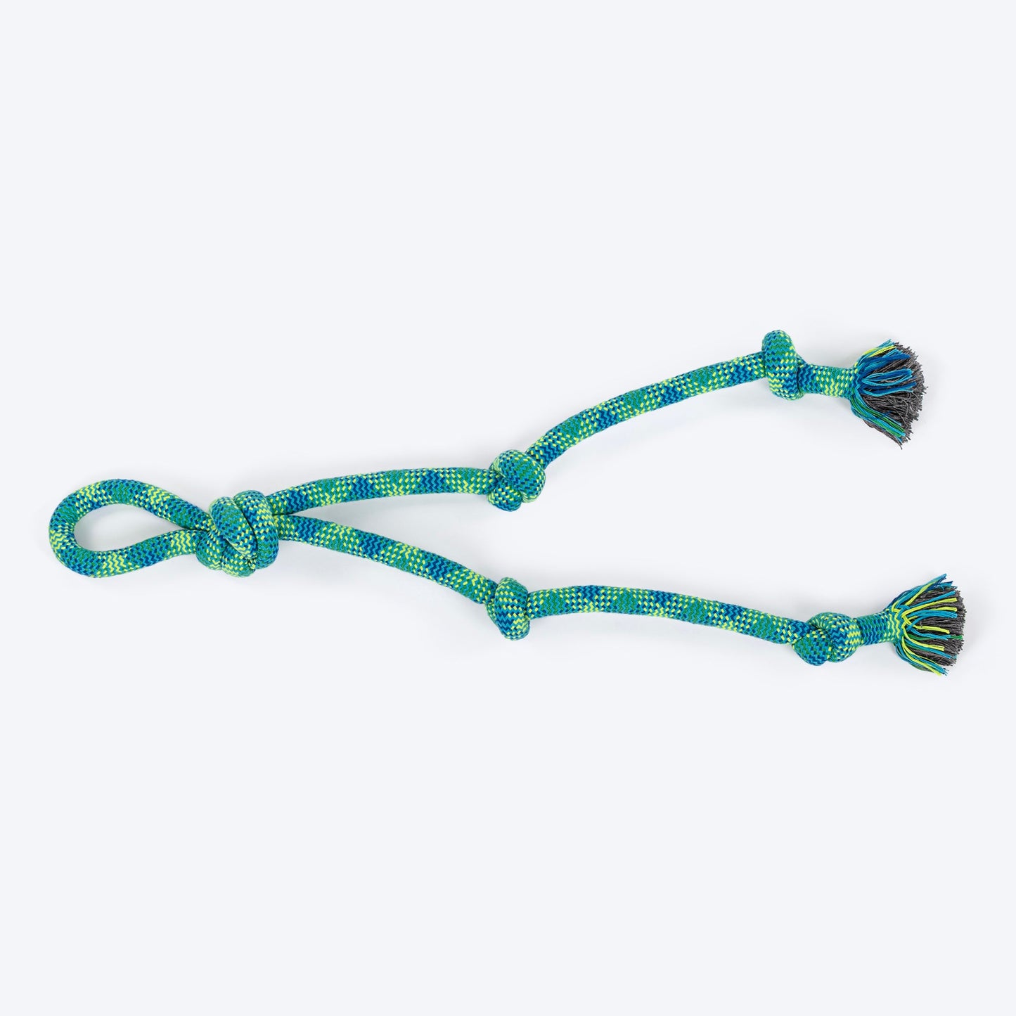 HUFT Tuggables Mighty Knots Rope Toy For Dog - Blue & Green - Heads Up For Tails