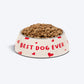 HUFT Best Dog Ever Printed Melamine Bowl With Steel Inserts For Dog - Beige - Heads Up For Tails