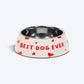 HUFT Best Dog Ever Printed Melamine Bowl With Steel Inserts For Dog - Beige - Heads Up For Tails
