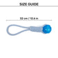 TLC Loop With Ball Rope Toy For Dog - Navy & White - Heads Up For Tails