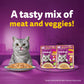 Whiskas Tasty Mix Adult (1+ year) Chicken With Tuna & Carrot in Gravy Wet Cat Food - 70 gm Pack - Heads Up For Tails