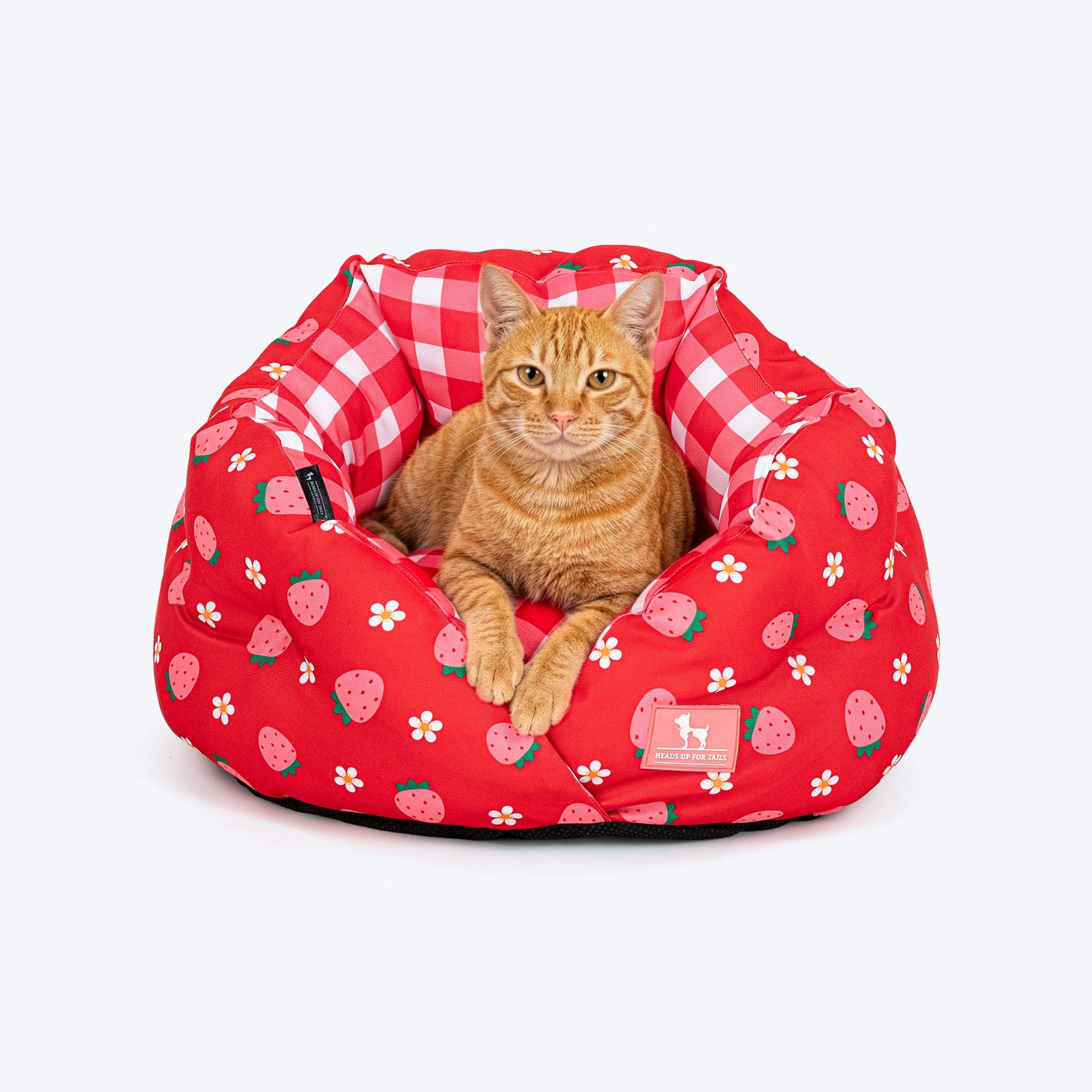 HUFT Purrfect Perch Bed For Cat & Puppy - Red and Pink - Heads Up For Tails