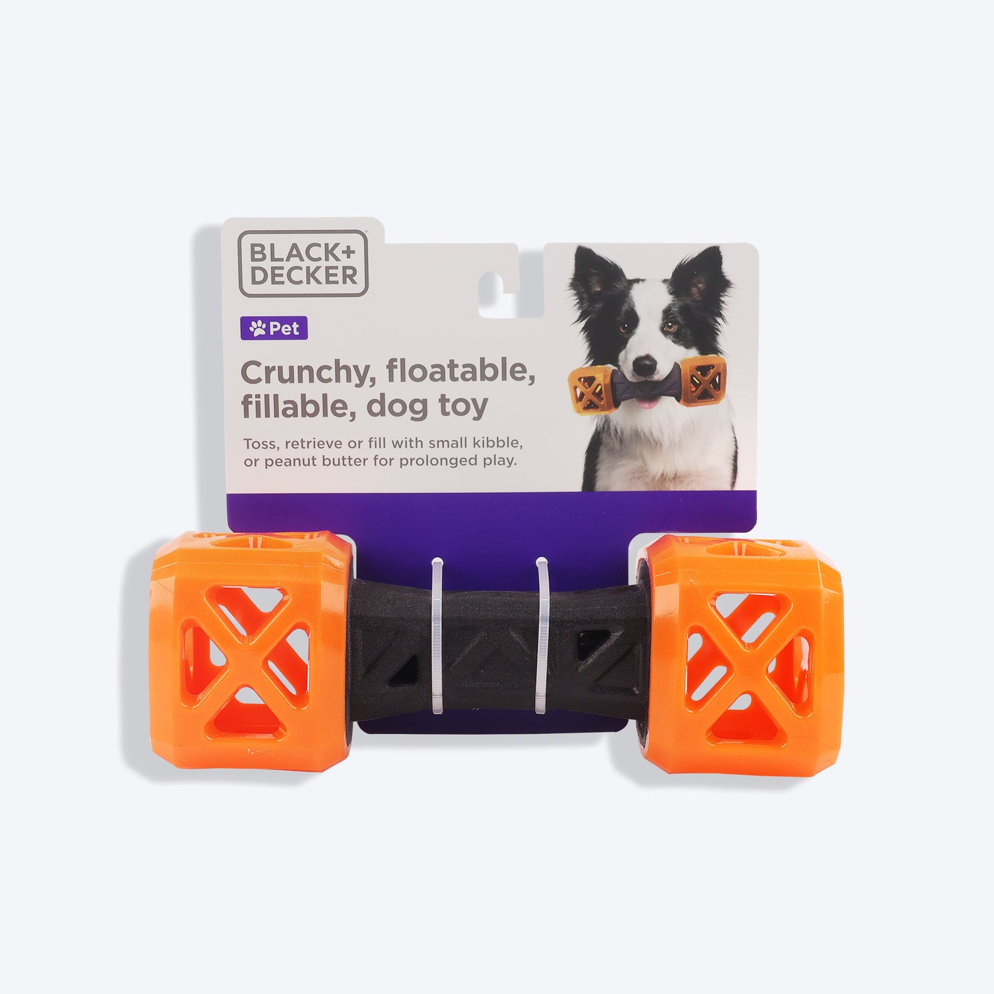 Black+Decker Crunchy, Treat Leak Floatable Dumbbell Interactive Toy For Dog_08