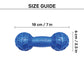 NERF DOG EXO Micro Squeak Barbell Chew Toy For Dog - Blue - Heads Up For Tails