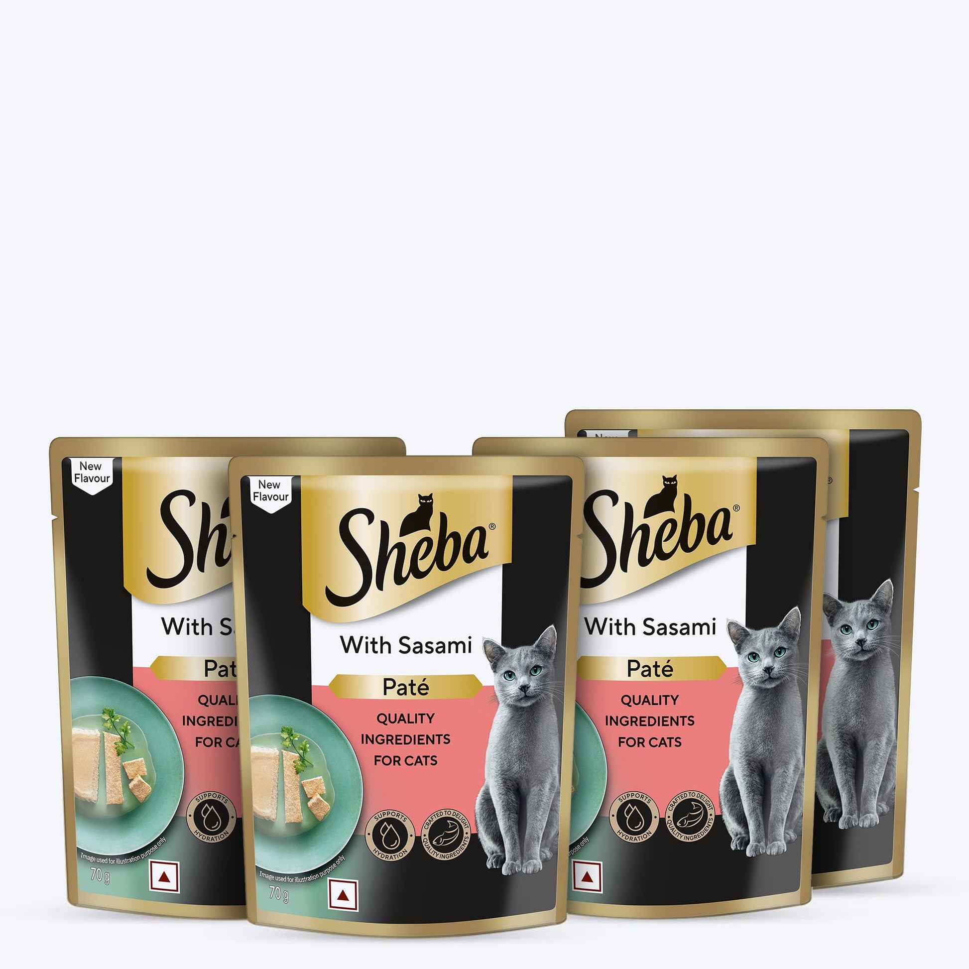 Sheba Sasami Pate Wet Food For Adult Cat - 70 gm - Heads Up For Tails